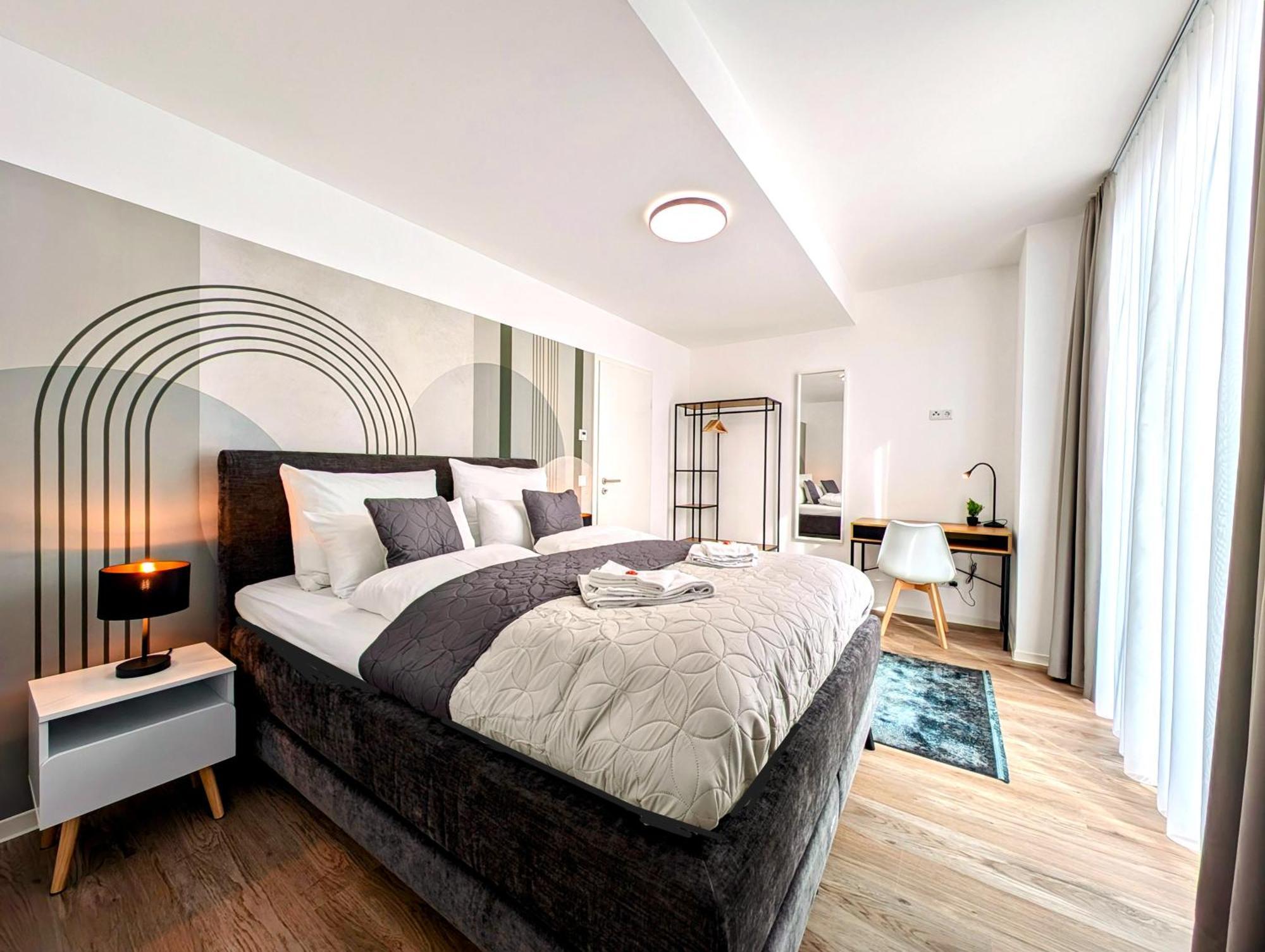 Bohnapartments - Nordkap-Suiten - Gratis Parkplatz - Moderner Neubau - Erdgeschoss - Fussbodenheizung Erfurt Bagian luar foto
