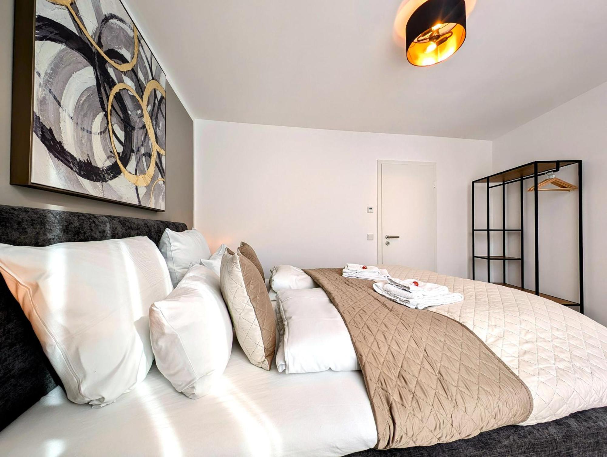 Bohnapartments - Nordkap-Suiten - Gratis Parkplatz - Moderner Neubau - Erdgeschoss - Fussbodenheizung Erfurt Ruang foto