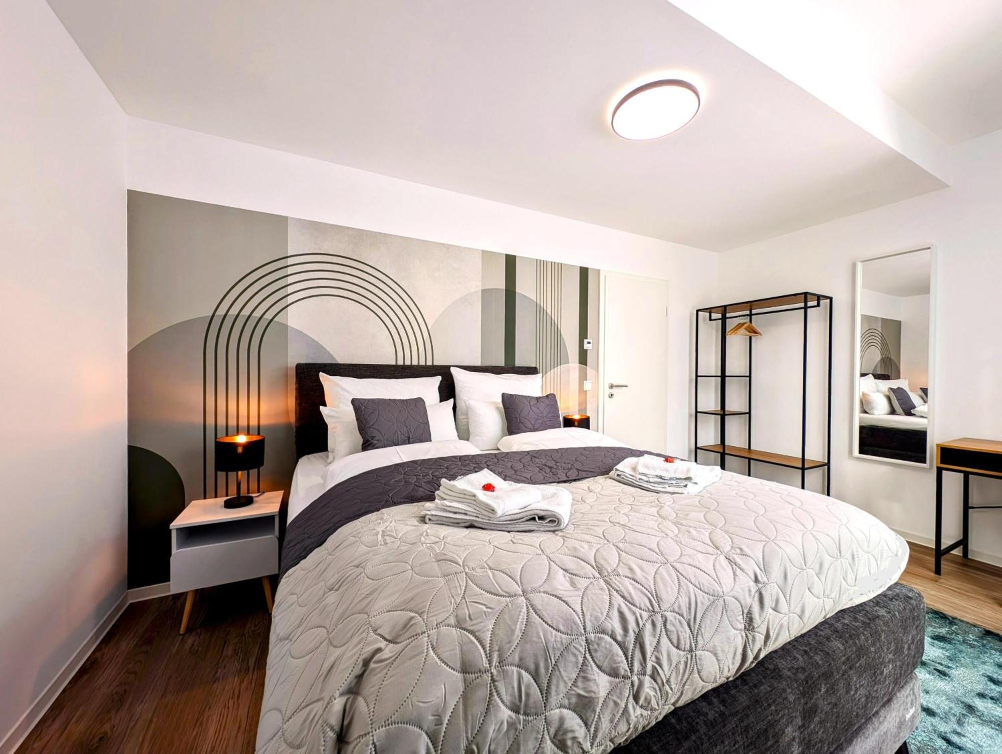 Bohnapartments - Nordkap-Suiten - Gratis Parkplatz - Moderner Neubau - Erdgeschoss - Fussbodenheizung Erfurt Bagian luar foto